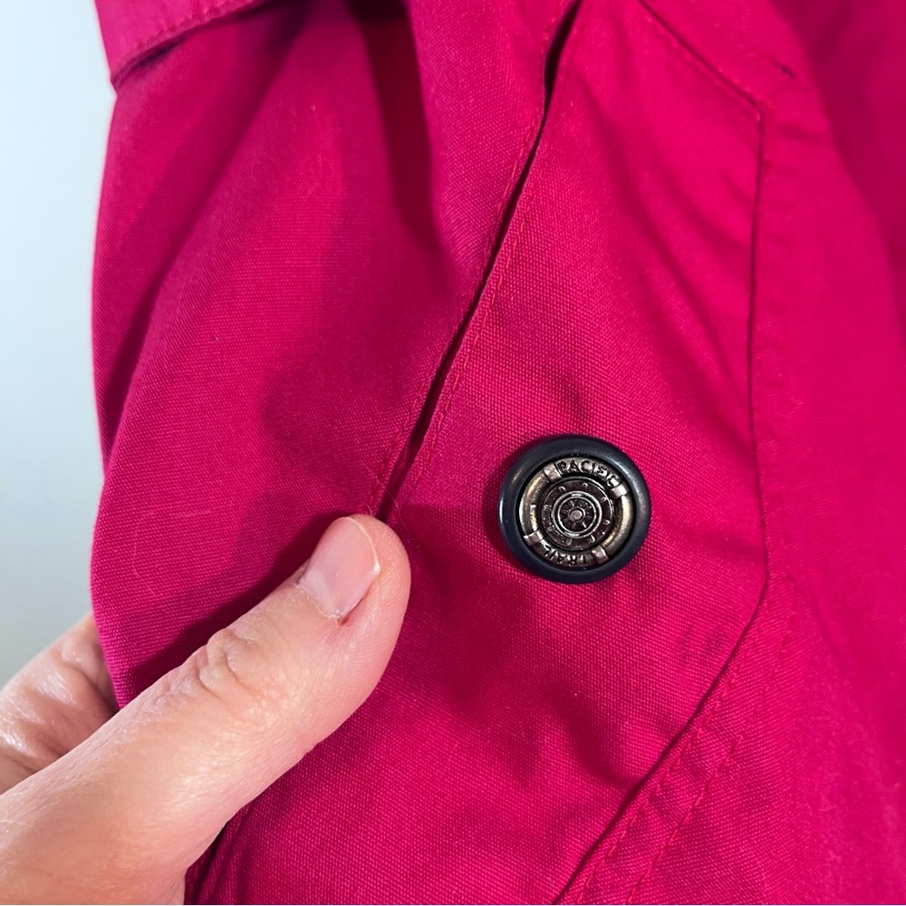 Vintage Pacific Trail Raincoat jacket L magenta blue colorblock windbreaker 90’s - Picture 4 of 10